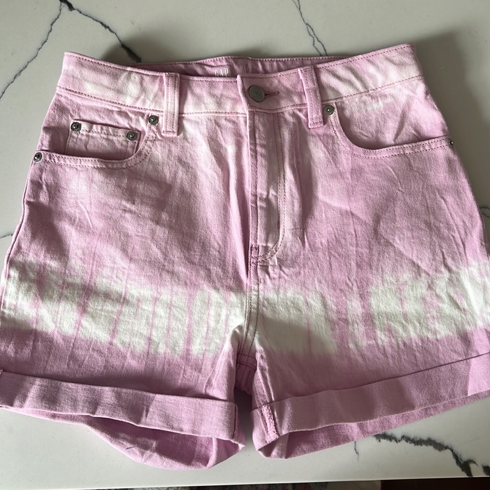 Gap Kids Shorts 14 Girlfriend Short High Rise Pink Tie Dye